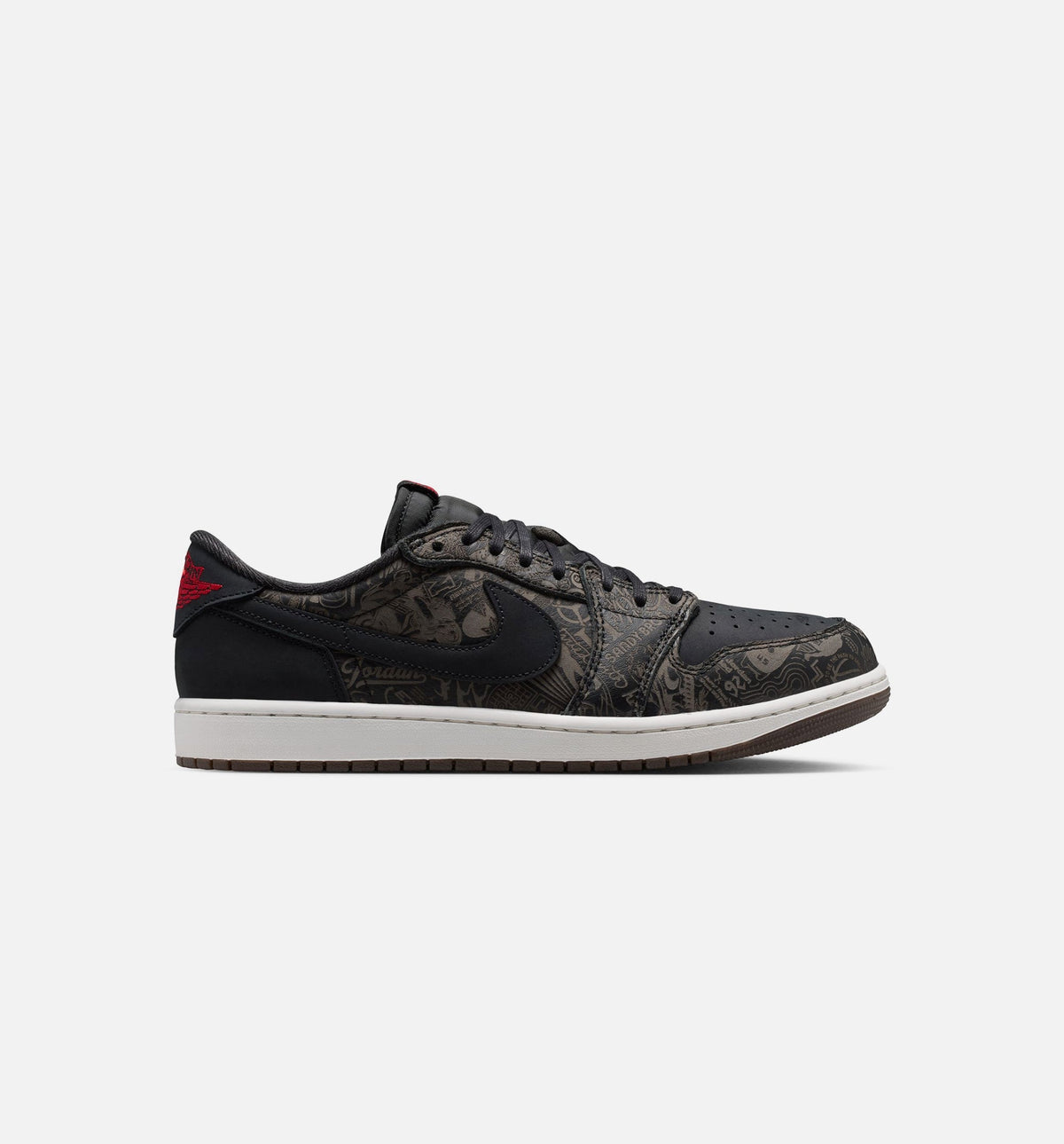 Air Jordan 1 Retro Low OG Laser Black and Varsity Red Men's Lifestyle Shoe – Black/Varsity Red/Summit White
