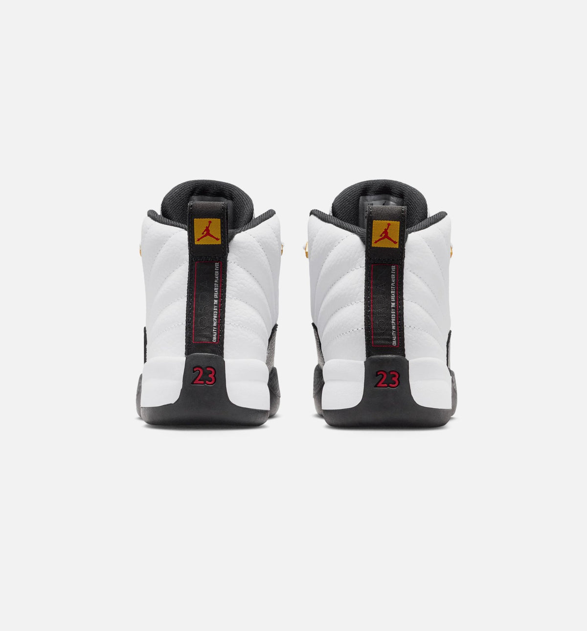 Air Jordan 12 Retro Taxi Preschool Lifestyle Shoes - White / Black / Taxi