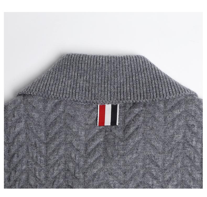 Unisex Herringbone Cardigan Jacket