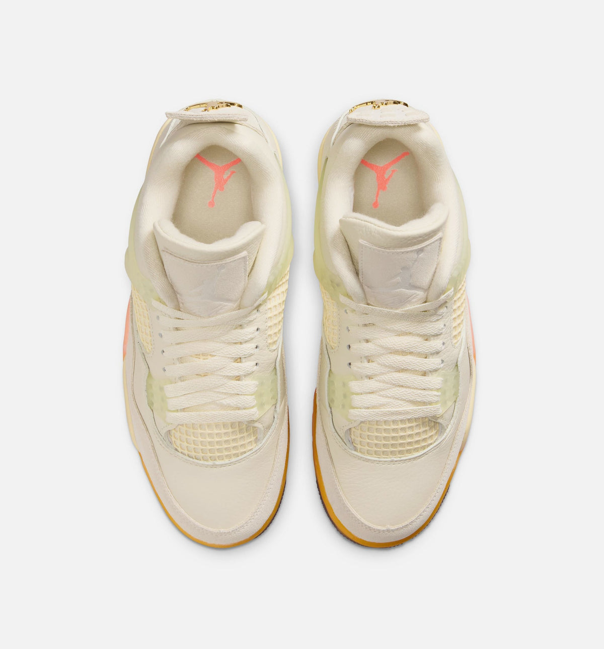 Air Jordan 4 Retro Womens Lifestyle Shoe - Coconut Milk/Metallic Gold/Muslin/Bright Mango/Sundial/Black