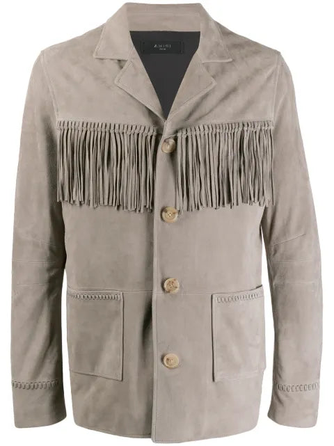 AMIRI textured fringe shirt jacket