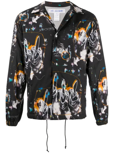 Comme Des Garçons Shirt abstract print shirt jacket