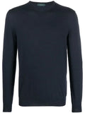 Zanone crew-neck wool-blend sweater