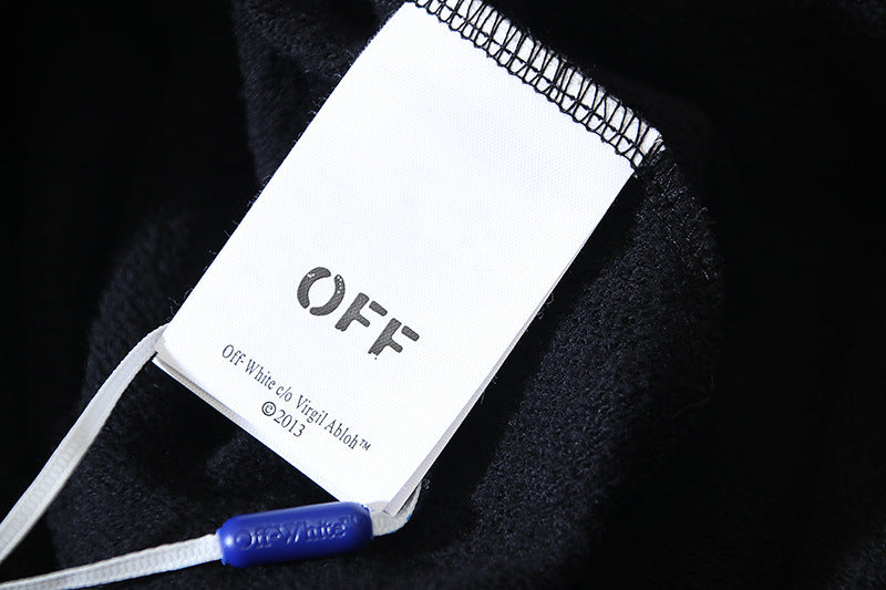 OFF-WHITE "Chain Link Arrow" Metal Texture Cotton Sweatshorts