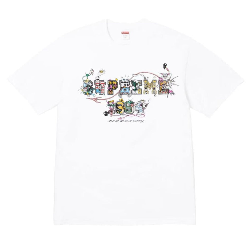 Supreme 25SS Varsity Tee – Black / White