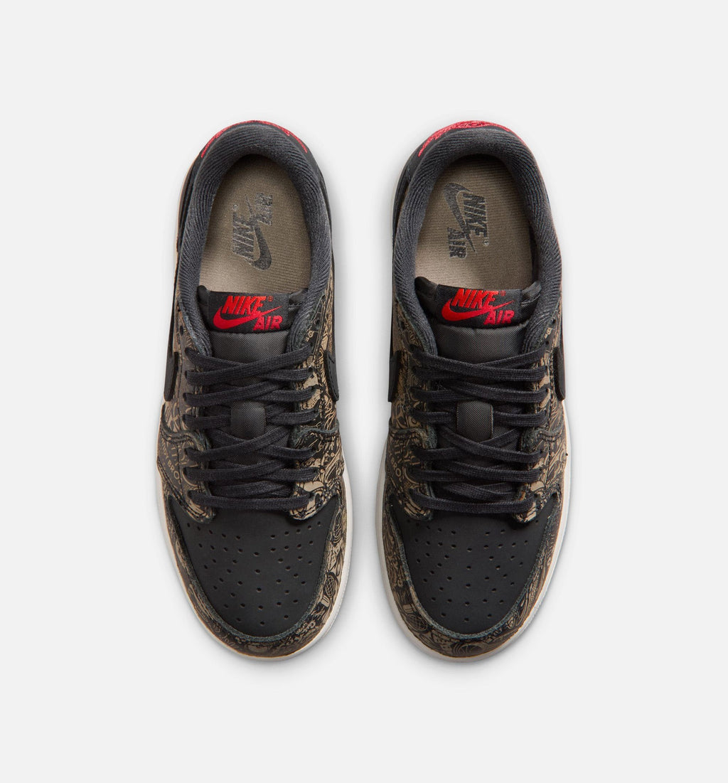 Air Jordan 1 Retro Low OG Black/Varsity Red Grade School Low-Top Lifestyle Shoes (GS)