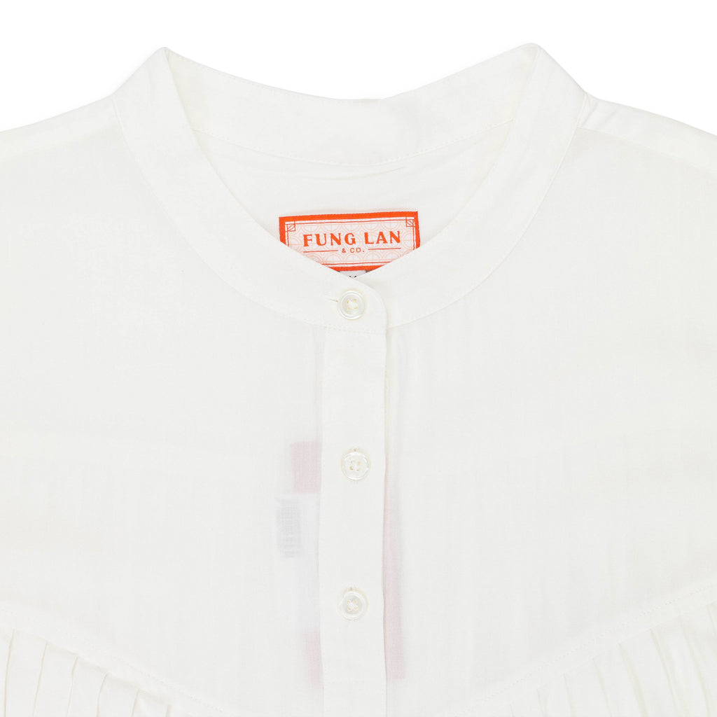 PLEATED WHITE DRESS