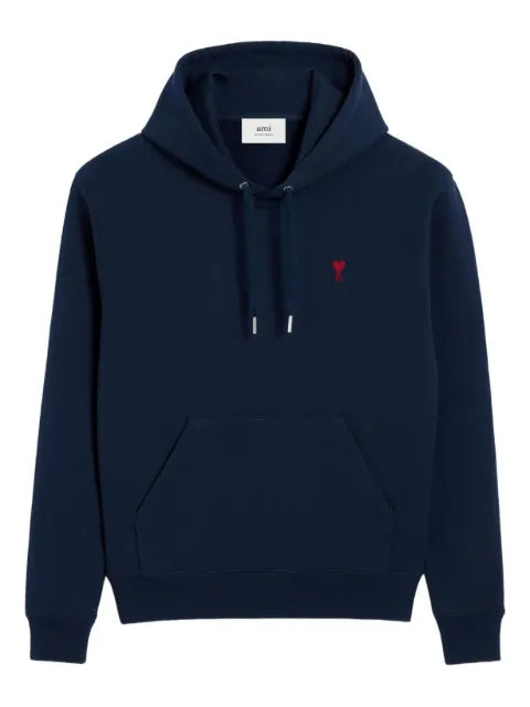 AMI Paris Ami de Coeur embroidered cotton hoodie