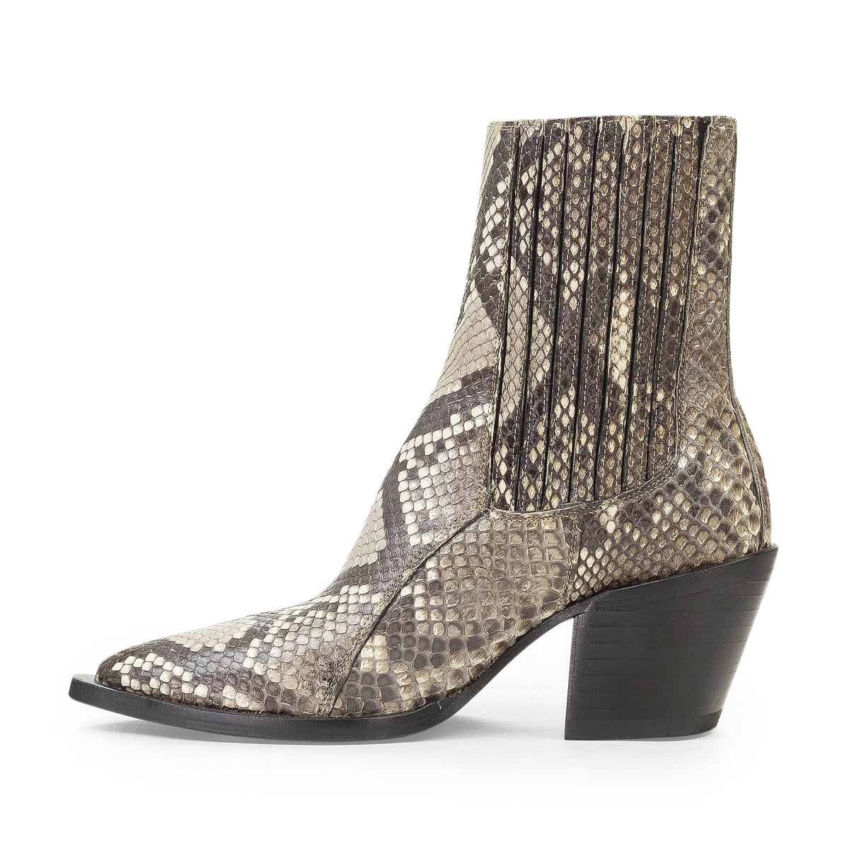 BROWN MARIA NUDE ANKLE BOOTS