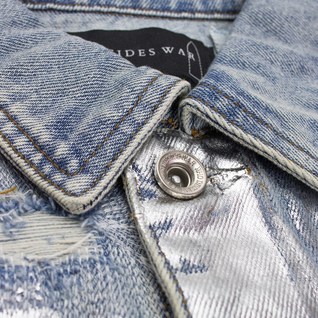BLUE HEAVY METAL DENIM TRUCKER JACKET