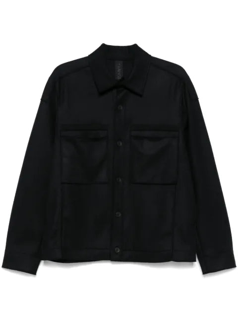 Transit wool raw-cut overshirt