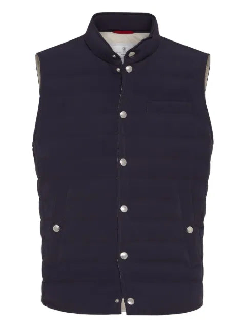 Brunello Cucinelli quilted snap-fastening gilet