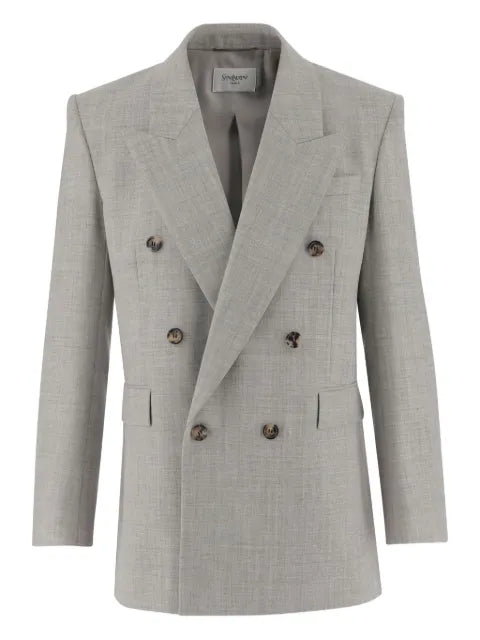 Saint Laurent double-breasted peaked-lapels dinner jacket