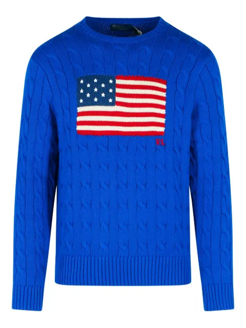 Polo Ralph Lauren braided american flag sweater