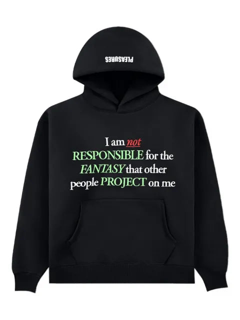 Pleasures lettering-print hoodies