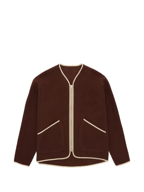 Fortela Sherpa contrast-trim wool jacket
