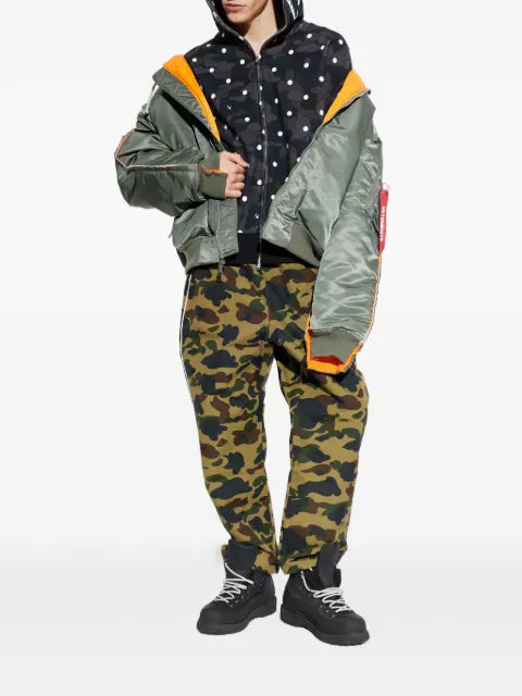 A BATHING APE® polka-dot camouflage zip-up hoodie