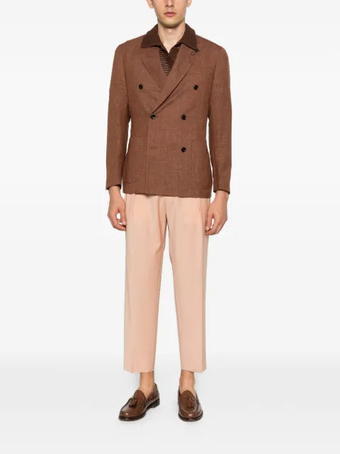 Lardini double-breasted wool jacket