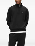 Karl Lagerfeld quarter-zip logo-plaque sweatshirt