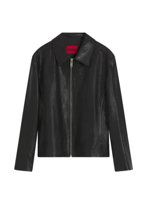 HUGO regular-fit jacket in nappa leather