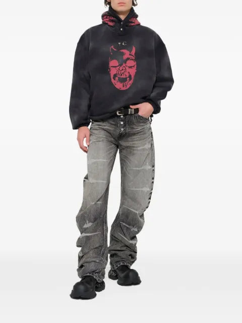 THUG CLUB Riding Skull hoodie