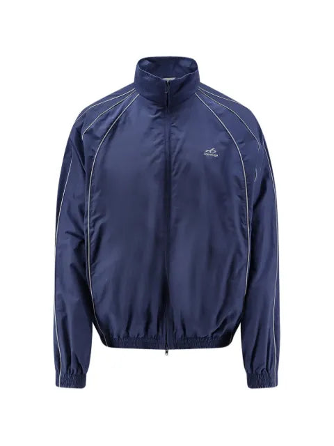 Balenciaga logo-print piped-trim track jacket