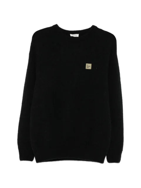 American Vintage Vitow logo-patch knit sweater