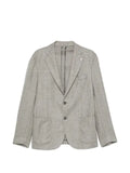 Luigi Bianchi herringbone-pattern single-breasted blazer