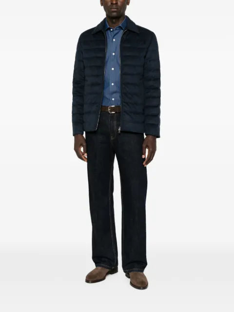 Herno zip-up collared padded jacket