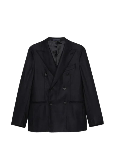 Caruso double-breasted peak-lapel jacket
