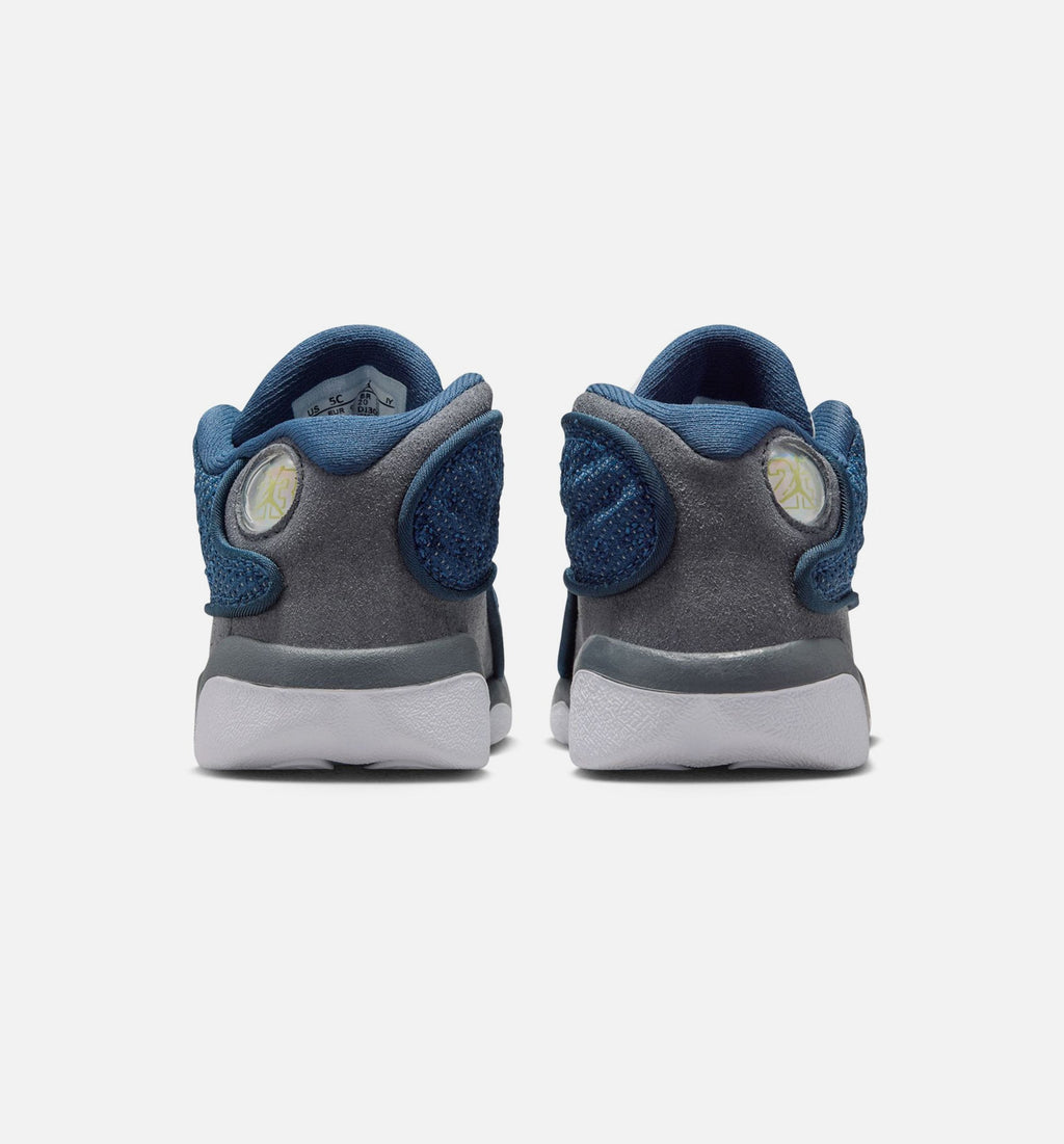 Air Jordan 13 Retro Navy and Flint Grey – Infant & Toddler Lifestyle Shoe | Navy/University Blue/Flint Grey/White