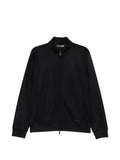 Corneliani logo-print zip-fastening cardigan