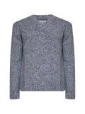 NN07 Flint marl-knit V-neck sweater