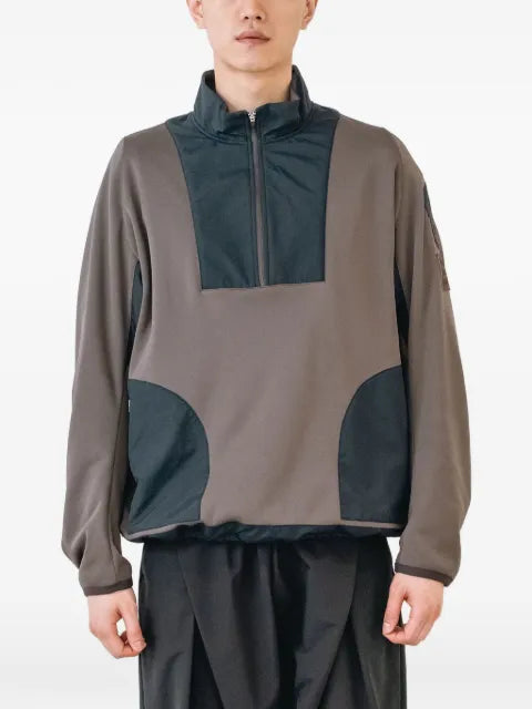 Yoshiokubo ripstop-panelled quarter-zip jacket