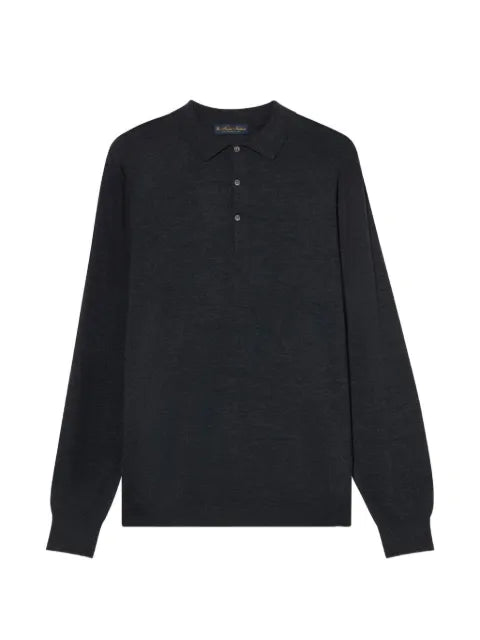 Brooks Brothers merino wool knit polo sweater