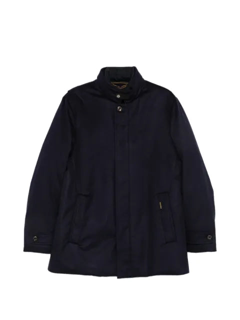 Moorer high-neck buttoned jacket