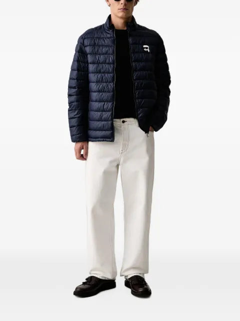 Karl Lagerfeld logo-patch quilted jacket