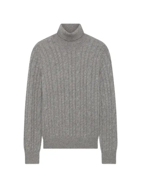 Lardini cable-knit roll-neck sweater