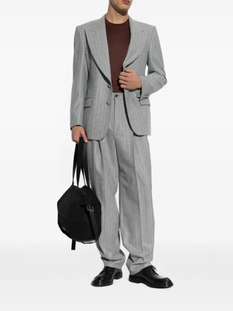 Dolce & Gabbana Martini single-breasted jacket in pinstripe flannel