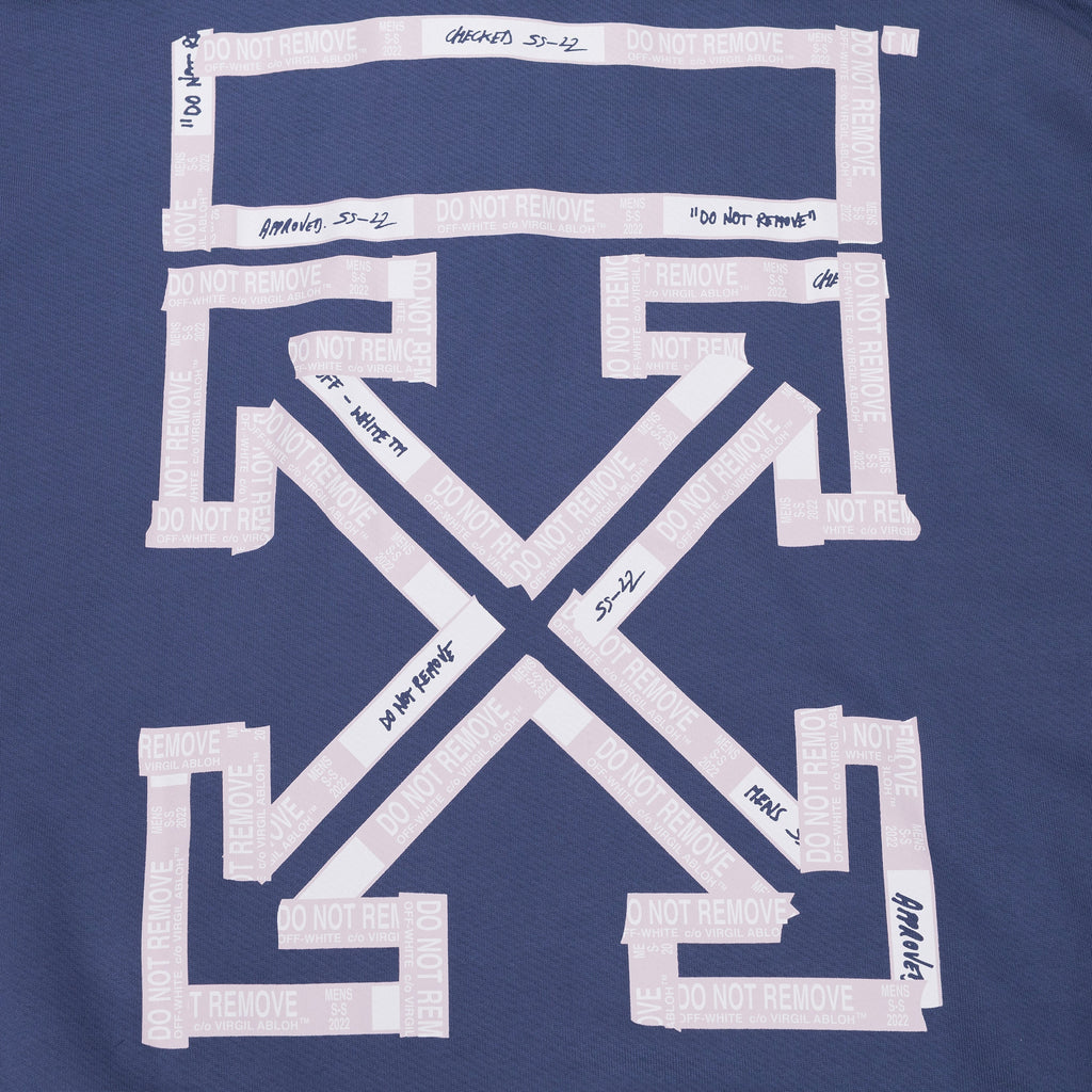 Blue Indigo Tape Arrow Hoodie