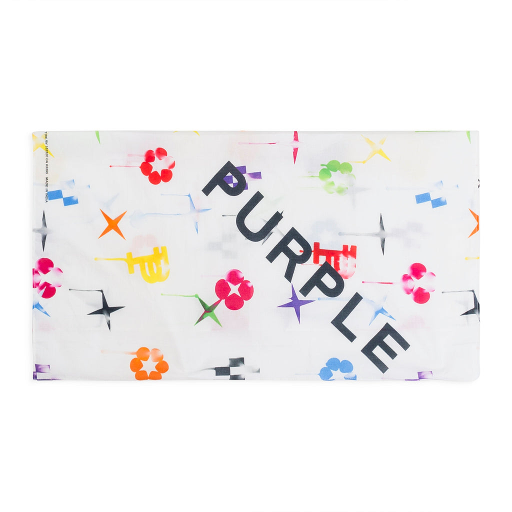 White Printed Cotton Bandana