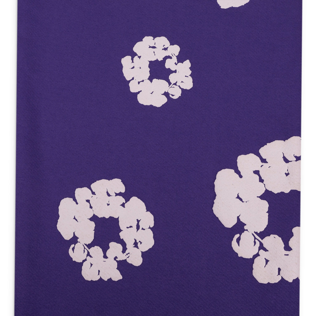 Purple Cotton Wreath Sweatpants