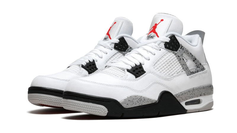 Air Jordan 4 Retro OG 'White Cement' – The Original Grail with Fire Red Accents & Cement Grey Speckle