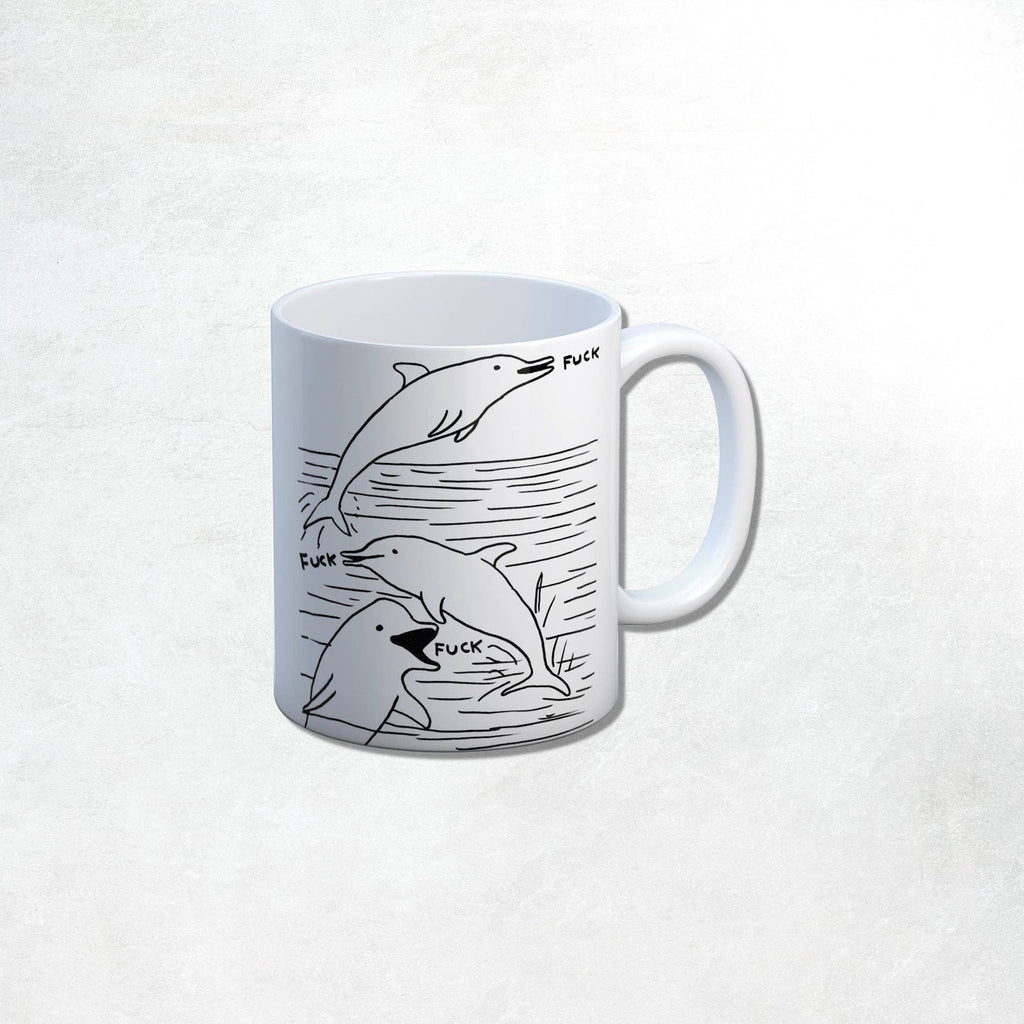 David Shrigley Mug: Dolphin Fuck