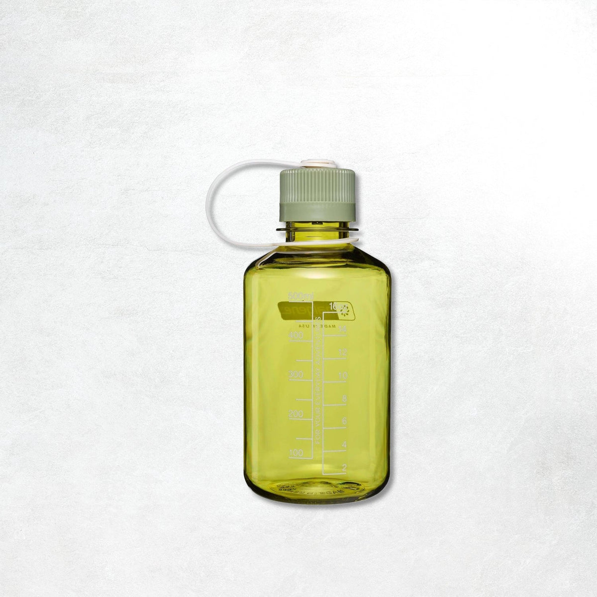 Nalgene 0.5L Narrow Mouth Tritan Sustain Water Bottle: Endive/ Oil Green