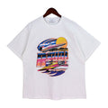 Rhude T-shirt Vintage Yacht Color Alphabet Print Short Sleeve T-shirt