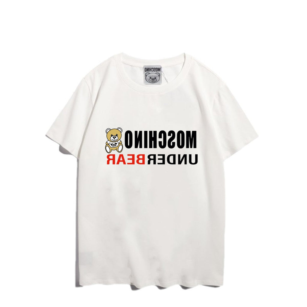 Moschino T-shirt Bear Printed Short-Sleeved T-shirt Couple Wear