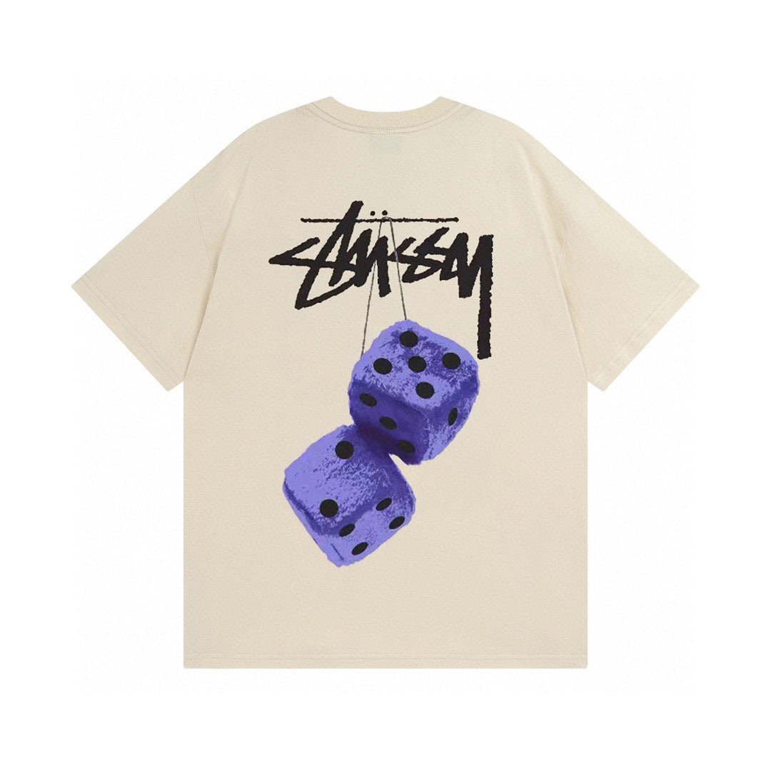 Stussy Dice 8 Ball Logo Print Oversized Tee Multi‑Style