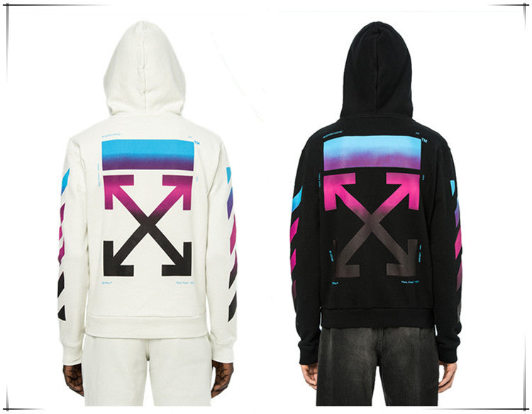 Off-White Arrow Graphic Print Hoodie Streetwear Unisex