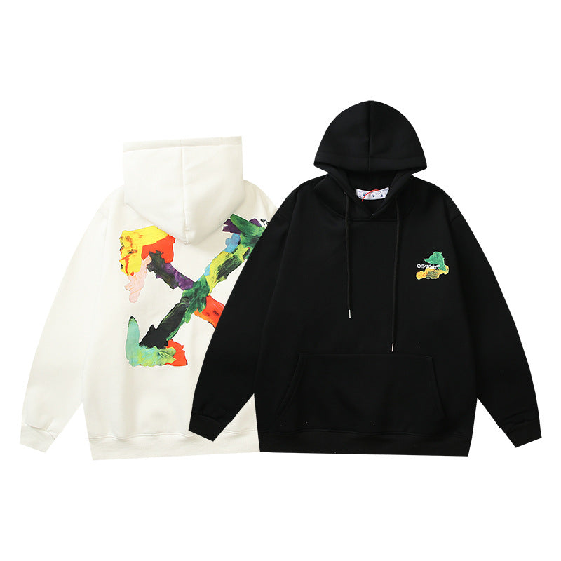 Off-White Arrow Graphic Print Hoodie Streetwear Unisex